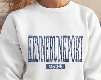 Maine Sweatshirt, Womens Maine Beach Shirt, Maine Lover Gift, Maine Crewneck, Kennebunkport Maine Beach Pullover