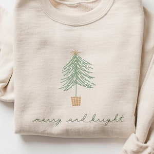 Moletom Merry and Bright Christmas Tree