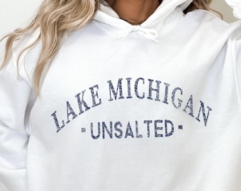 Lake Michigan Hoodie, Michigan Beach Sweatshirt Pullover Souvenir Gifts, Upper Peninsula