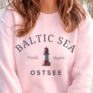Baltic Sea Lighthouse Sweatshirt Gifts, Ostsee Beach Nordic Region Crewneck