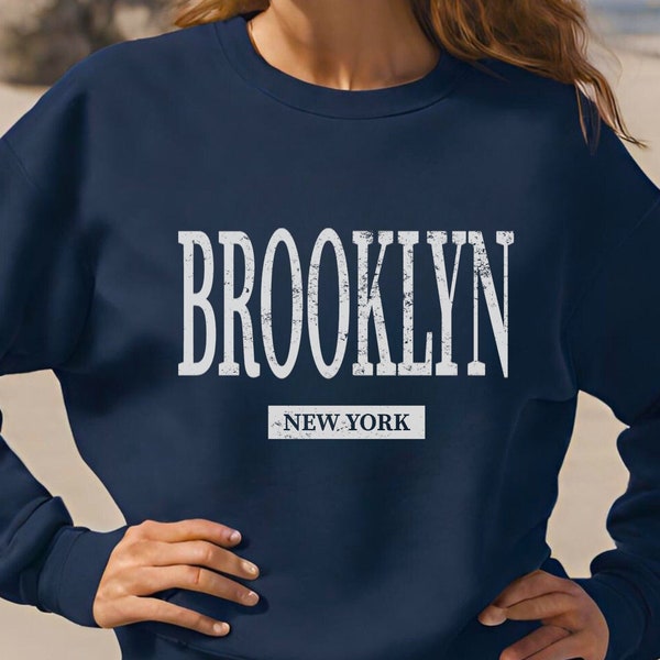Brooklyn Sweatshirt, Womens Unisex New York Crewneck Shirt Gift