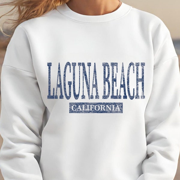 Laguna Beach Sweatshirt, California Beach Shirt, Beach Sweater, Spring Break Crewneck, Beach Pullover, College Road Trip Sweatshirt