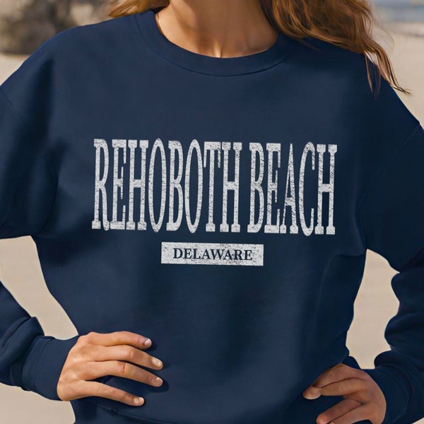 Rehoboth Beach Sweatshirt, Delaware Gift, Delaware Sweatshirt, Beach Sweatshirt, Beach Souvenir, Delaware Crewneck
