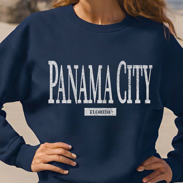 Panama City Beach Sweatshirt, Panama City Florida Beach Pullover, Florida Shirt, Beach Crewneck, Panama City Souvenir, Panama City Gifts