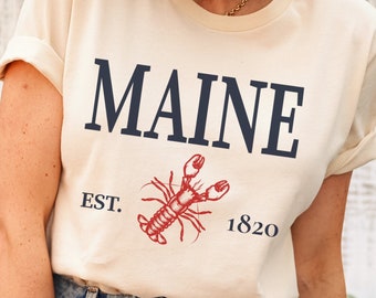 Maine Lobster Shirt, Coastal New England Tee