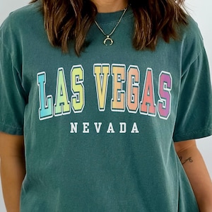 Camiseta retro colorida de Las Vegas Nevada, regalo