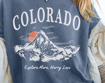 コロラドシャツ、ロッキー山脈ハイキングTシャツ、アウトドアアドベンチャー旅行ギフト