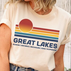 Great Lakes Sunset T-Shirt: Retro Lake Michigan Tee