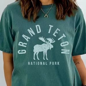 Grand Teton National Park Tshirt, Wyoming Moose Gift Tee