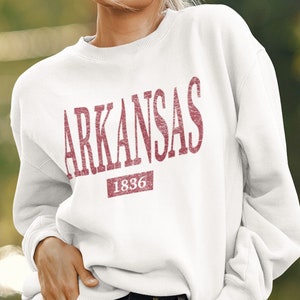 Arkansas Sweatshirt, Womens Arkansas Shirt, Arkansas Gifts, Mens Arkansas Shirt, Arkansas Crewneck Pullover