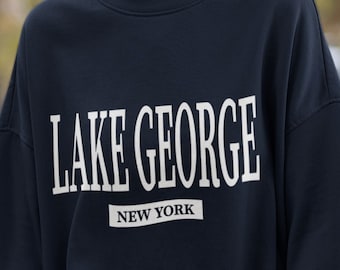 Lake George New York-tröja, Upstate Lake Crew Neck