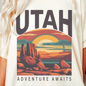 Retro Utah Tshirt, Hiking Gift Tee