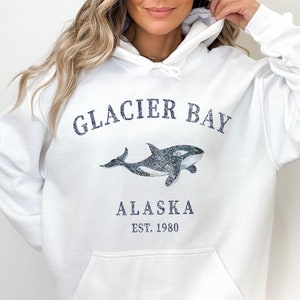 Alaska Hoodie Sweatshirt, Orca Whale Lover Gift Souvenir, Ocean Crewneck