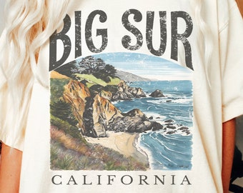 Big Sur Kalifornien T-shirt Strandgåva Tee