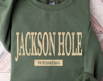 Jackson Hole Wyoming Sweatshirt: Unisex Crewneck Pullover