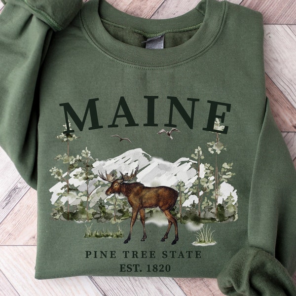 90's Moose Maine Souvenir Sweatshirt