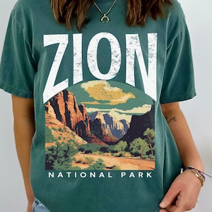 Zion National Park Tee Shirt, Utah Hiking Tshirt Gift