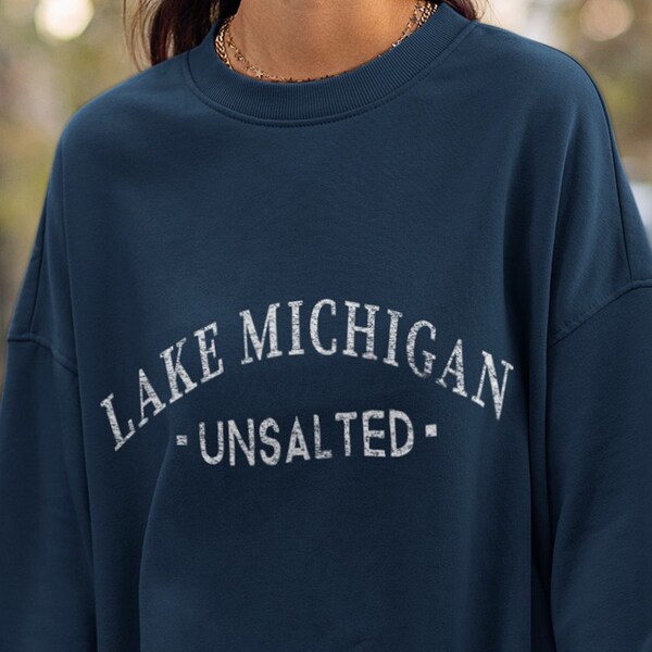 Lake Michigan Crewneck, Michigan Beach, Michigan Jersey, Sudadera de Michigan, Recuerdo de Michigan, Regalos de Michigan, Península Superior