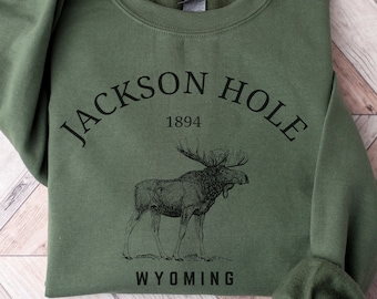 Jackson Hole Wyoming Sweatshirt, Moose Mountain Crewneck