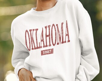 Sudadera clásica de cuello redondo con el logo del orgullo del estado de Oklahoma.