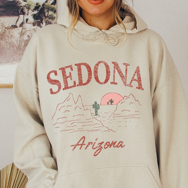 Sedona Arizona Hoodie, Unisex Desert Hooded Sweatshirt, Arizona Pullover Shirt Gift