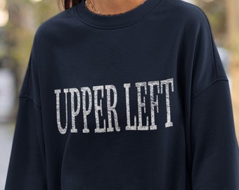 Upper Left PNW Crewneck Sweatshirt, Pacific Northwest Pullover