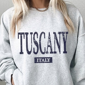 Unisex Tuscany Italy Beach Crewneck Sweatshirt, Womens Pullover Souvenir Gifts