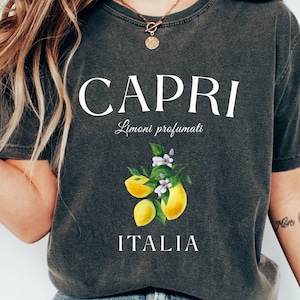 Capri Italia Fragrant Lemons Tee Shirt, Italy Lover Tshirt