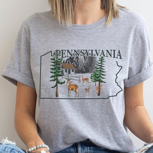 Pennsylvania Deer T-Shirt: Unisex State Souvenir Tee