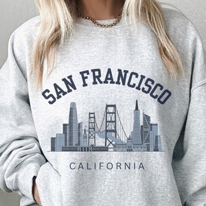 Unisex San Francisco Crewneck Sweatshirt, Womens California Gift Pullover
