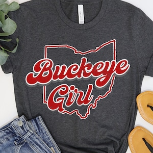 Ohio Buckeye State Shirt, Ohio Girl Tshirt