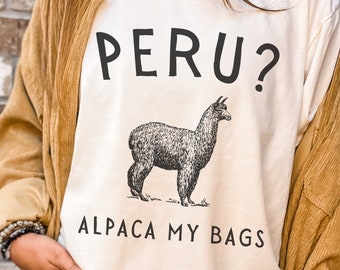 Unisex Peru Tee Shirt, Alpaca Lover Tshirt
