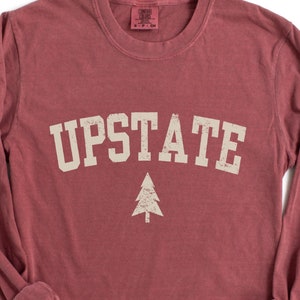Upstate New York Long Sleeve Tshirt, Comfort Colors Gift Tee