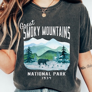 Great Smoky Mountains National Park Tee Shirt Gift, Unisex Tennessee Hiking Tshirt