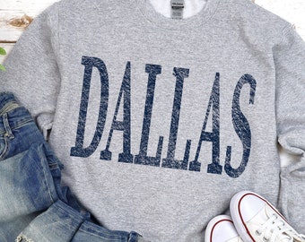 Dallas Sweatshirt, Dallas Texas Crewneck Sweatshirt, Football Sweatshirt, Game Day Shirt, Texas Gifts, Texas Crewneck