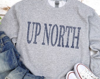Up North Minnesota Sweatshirt, Cabin Adventure Crewneck