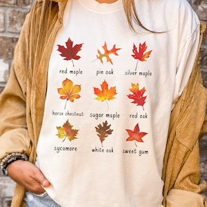 Autumn Leaves Tee Shirt, Cute Farmers Market Fall Tshirt, Comfort Colors Fall Shirt