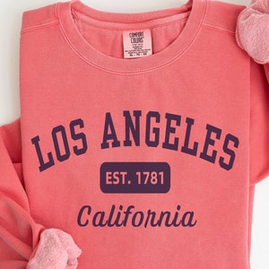 Los Angeles California Beach Crewneck Sweatshirt Gift, Comfort Colors West Coast Pullover Souvenir