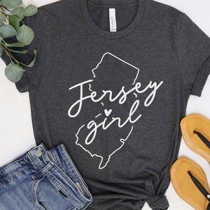 Jersey Girl Tshirt, Womens New Jersey State Tee Shirt