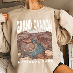 Grand Canyon National Park Crewneck Sweatshirt, Arizona Hiking Gift