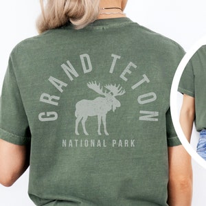 Grand Teton National Park Tshirt, Wyoming Moose Gift Tee