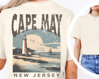 ニュージャージー州ケープメイのビーチコンフォートカラーズTシャツ、ジャージーショアのお土産