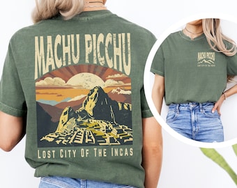 Camiseta de Machu Picchu Perú, Camiseta de regalo, Camiseta de senderismo de la Cordillera de los Andes