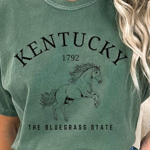 Kentucky Horse Tshirt Gift, Bluegrass State Pride Tee