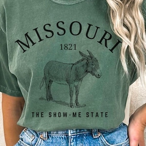 Missouri Mule Tshirt Gift, Show Me State Pride Tee