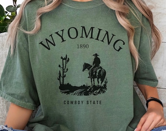 Wyoming Cowboy State Tshirt, Western Rodeo Comfort Colors® Tee