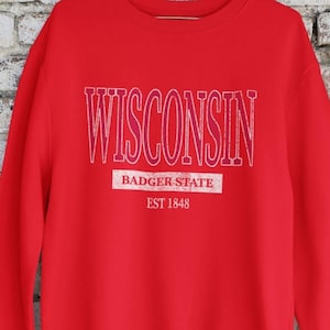 Wisconsin Sweatshirt: University Style Fleece Pullover