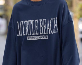 Myrtle Beach Sweatshirt: South Carolina Crewneck Pullover - Technical View