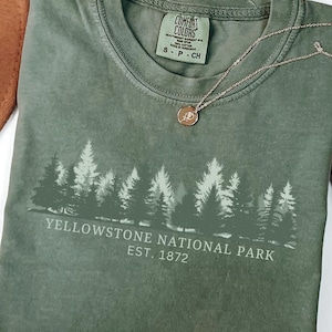 Yellowstone National Park Comfort Colors® Tshirt, Aesthetic Hiking Gift Tee