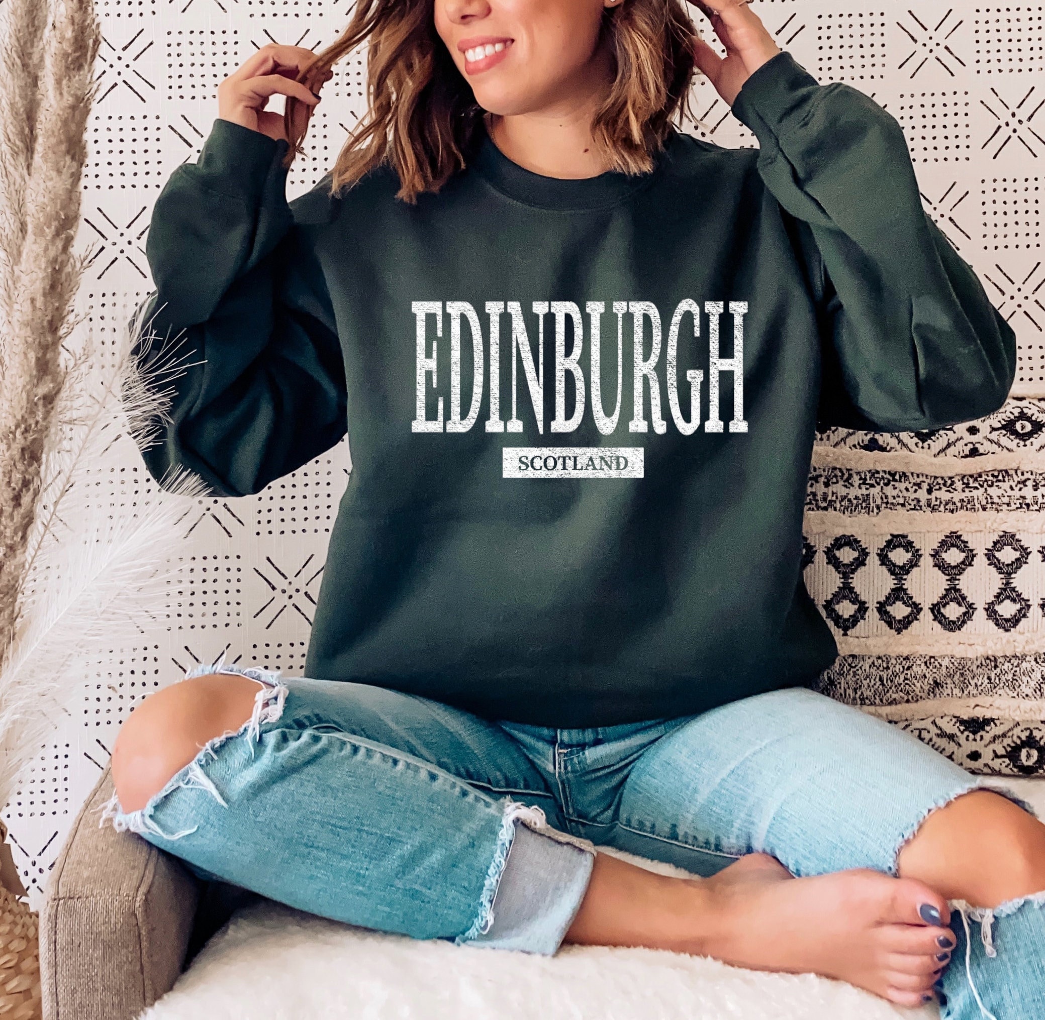 Edinburgh Scotland Sweatshirt: Unisex Crewneck Sweater
